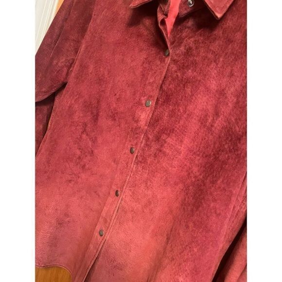 New Frontier Suede Shacket Sz M - Picture 4 of 8